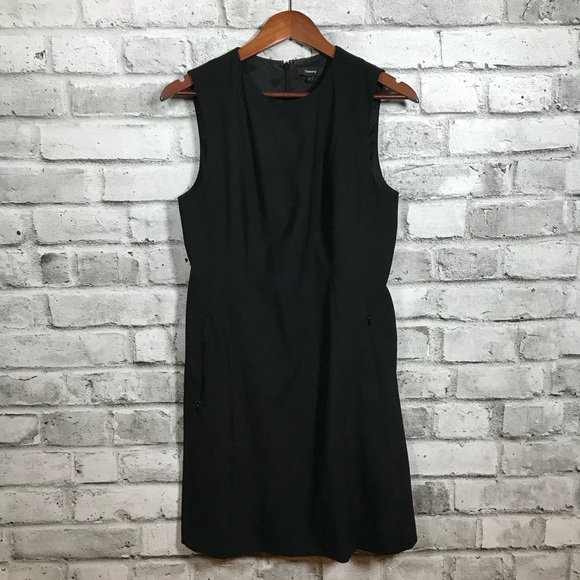 Theory Wool Little Black Dress - size 8 - Picture 3 of 3